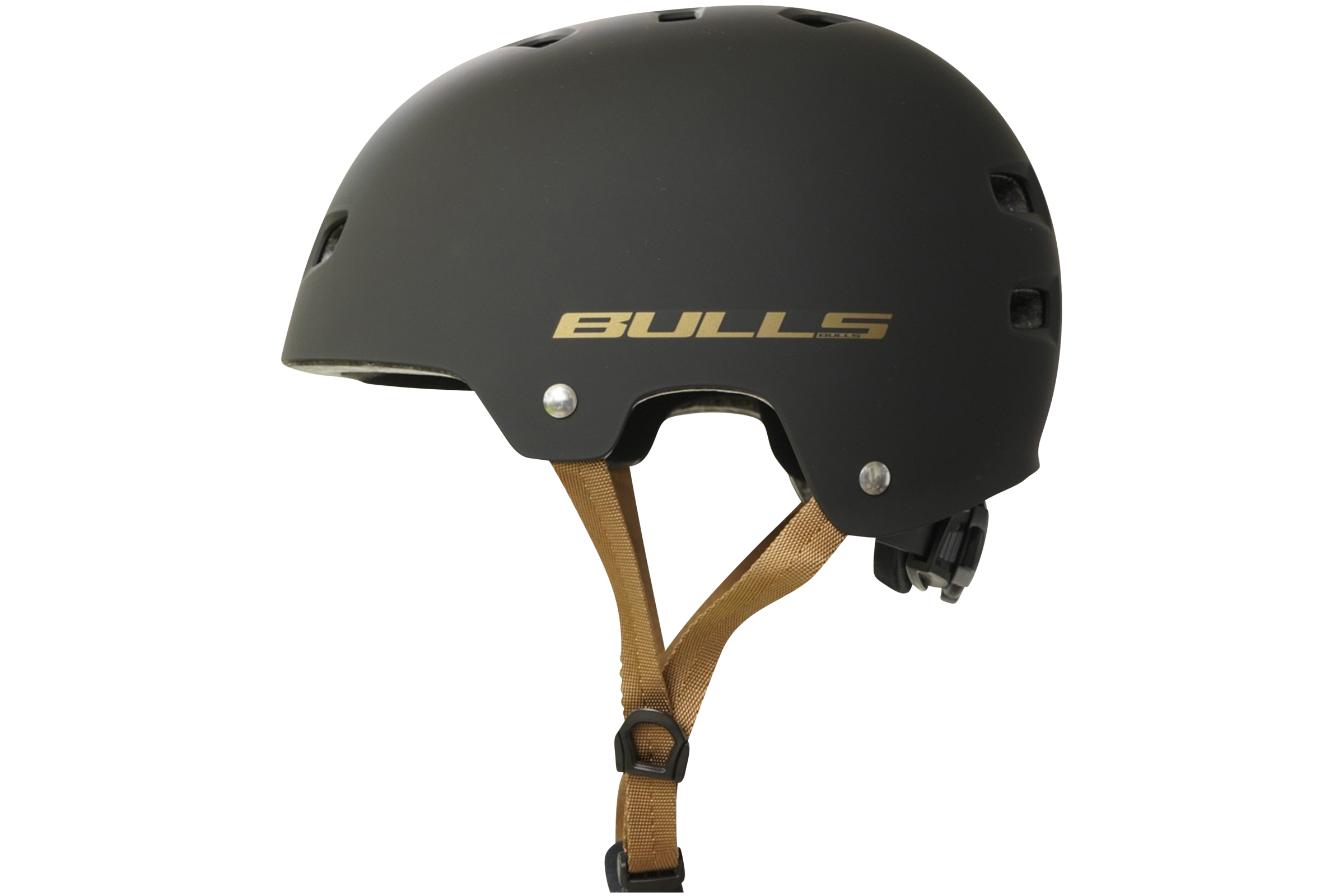 Bulls - Commander Erwachsene - Unisex BMX/Dirt/Skate Helm schwarz/ocker