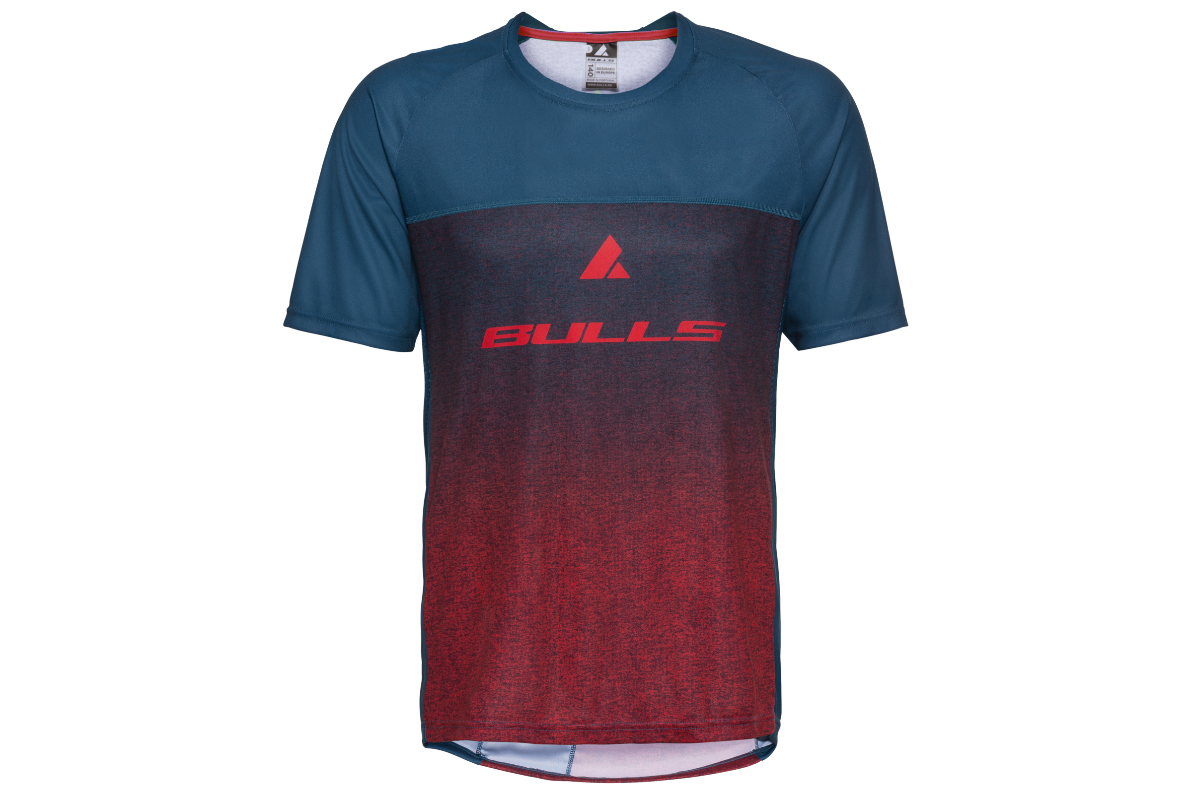Bulls - Comox Junior Kinder Trikot kurzarm petrol/rot