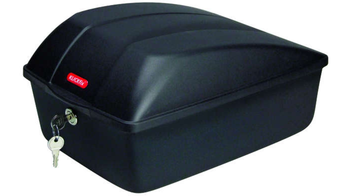 Boîte De Vélo KLICKFIX Pour Racktime - Noir - 25x35x18 Cm Avec Pièce De Raccord